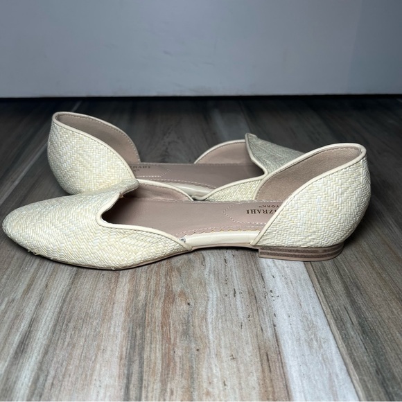 Isaac Mizrahi New York Tan / Cream Woven Pointed Toe Flats Women’s Size 6 - Picture 7 of 11